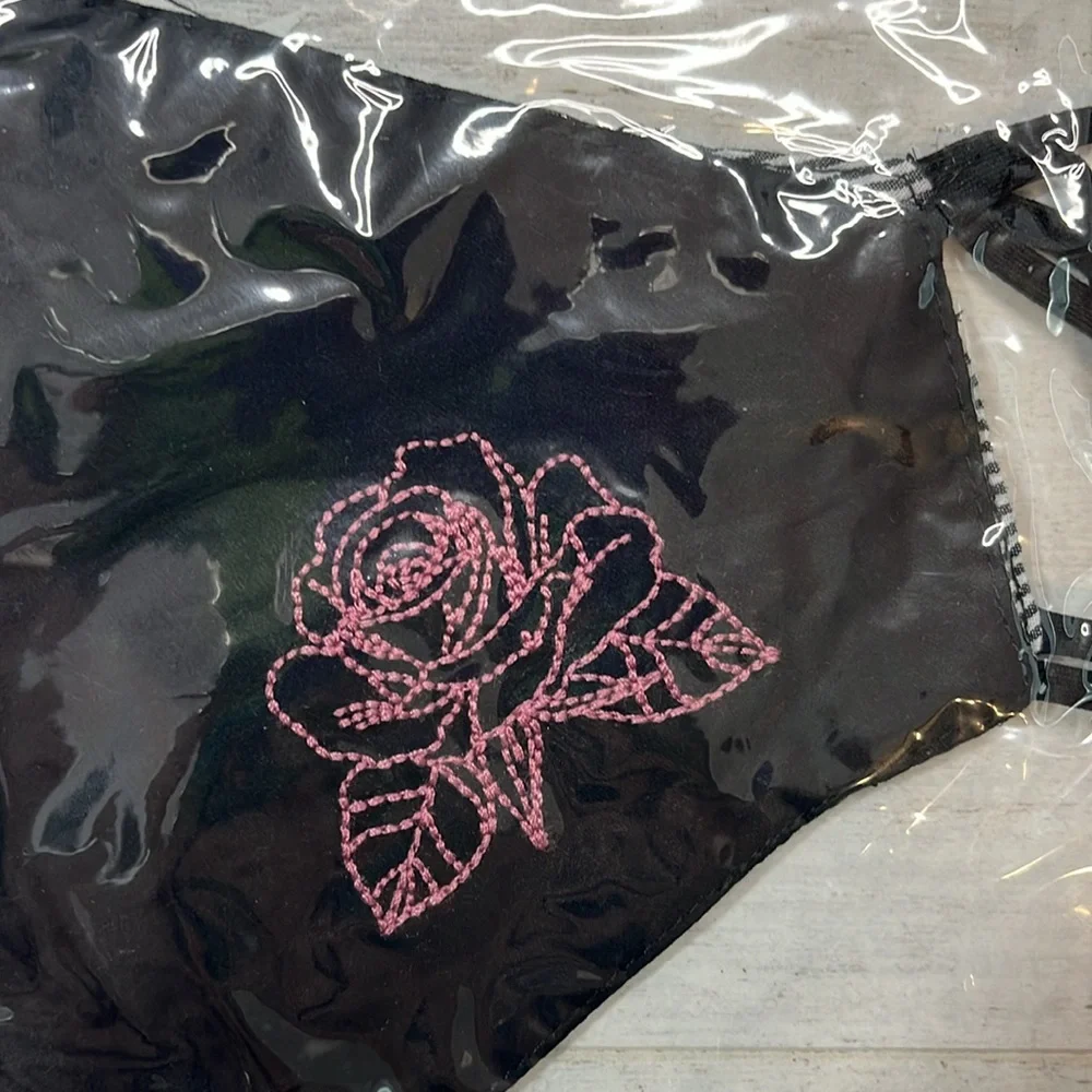 Johnny Was Rose Embroidered Face Mask